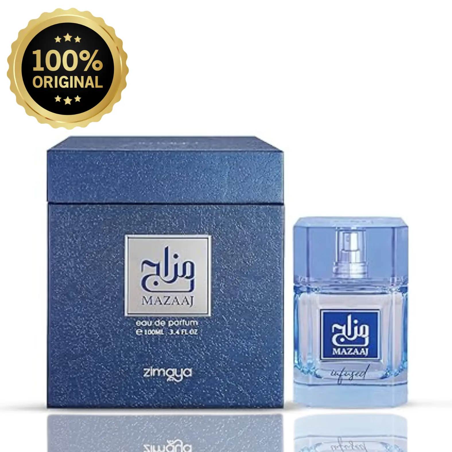 Zimaya Mazaaj Infused Eau de Parfum for Men, 100ml Spray - Bold Spicy Sichuan Pepper, Neroli, Cinnamon Notes, Bold Elegant, Citrus Woody Aromatic, Non-Sweet, Zesty, Long-Lasting Men's Fragrance, Bold Elegant Fragrance