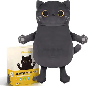 Microwave Heating Pad for Cramps Pain Relief 16 * 12'' Moist Micro-Wave Heating Pad for Back, Neck, Shoulder & Knee in Grey Cat Pack Lavender Gift Fragrance