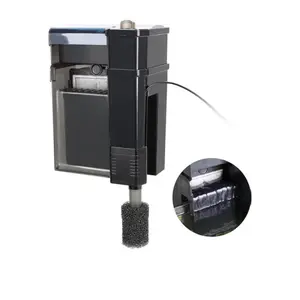 hygger Aquarium Filter, Ultra Quiet Aquarium Hang on Filter, Multi-Stage Filtration Activated Carbon Biochemical Fish Tank Filter for up to 21 Gallon Aquariums, Adjustable Flow, 79 GPH, 5W, Black