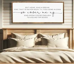 But Home Was A Dream Sign | Home Decor  | Wood Signs | Farmhouse Decor | Home Decor Farmhouse | Wall Decor Entryway Poster No Frame