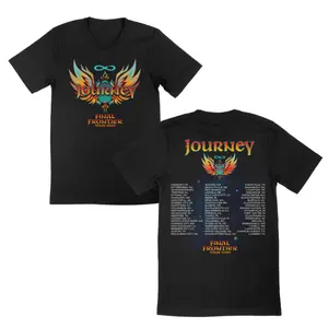 Journey Final Frontier Tour 2026 T-Shirt – Rock Band Concert Graphic Shits Double Sided Tour Dates Fan Shirt USA Men Women Tops