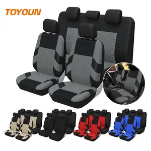 5 Seater Universal Car Seat Cover Full Set, 3D Tire Print Car Interior Cover, Airbag Compatible, Quick Installation, Suitable for Most Cars, Trucks, SUVs, Car Interior Accessories Decoration Compatibility Protect