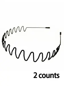Minimalist Metal Hair Hoops, Casual Wavy Design Hair Hoops, Non Slip Hair Hoops for Outdoor Sports, Fashion Hair Accessories for Women & Men, Zigzag Headband