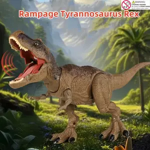 Large Electric Dinosaur Model Toy, Durable Build, Engaging Play Experience, Lights + Roaring + Rotating Head + Moving Limbs, Uses 3 Ag13 Button Batteries, Birthday Gift, Day Gift