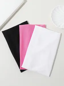 3pcs Simple Wide Sports Headbands, Elastic Headband, Sweat-Absorbing Fitness Towels, Daily Outdoor Wear Hair Accessories, Comfortable and Stylish Design