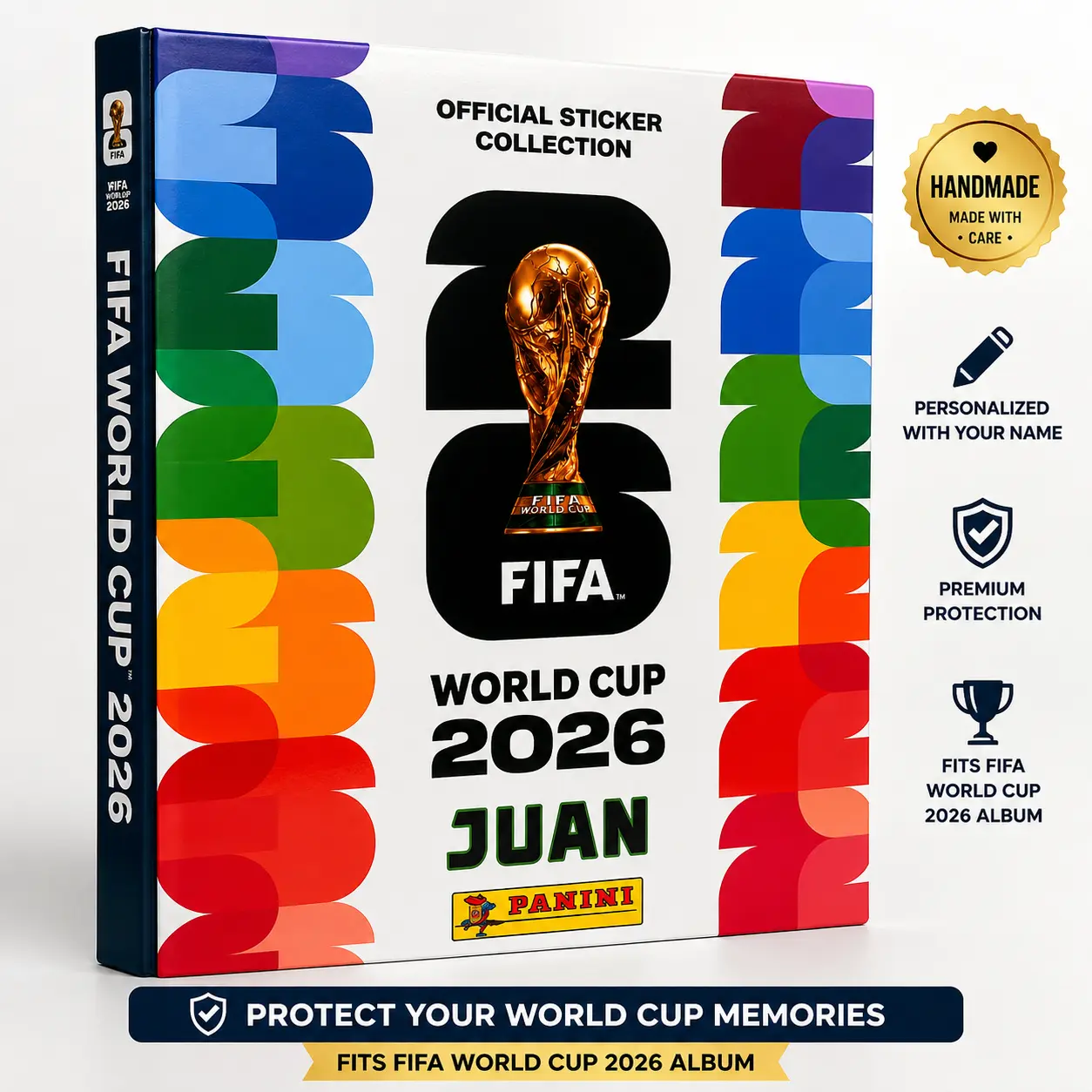Personalized Hard Cover for FIFA World Cup 2026 Album – Custom Name Protective Album Cover