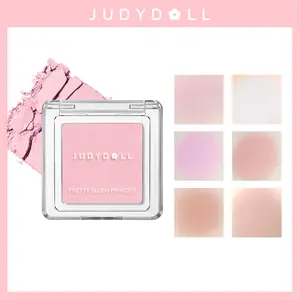 JUDYDOLL Monochrome Blush Powder Palette, Sweet, Natural, Brightening Skin Tone, Highlight, Smooth, Soft Color, Light Pink Blush For Girls, Cute And Lightweight, Convenient To Carry, Long-Lasting All-Day, Face Enhancing, Cosmetics, Spring, Refresh Look