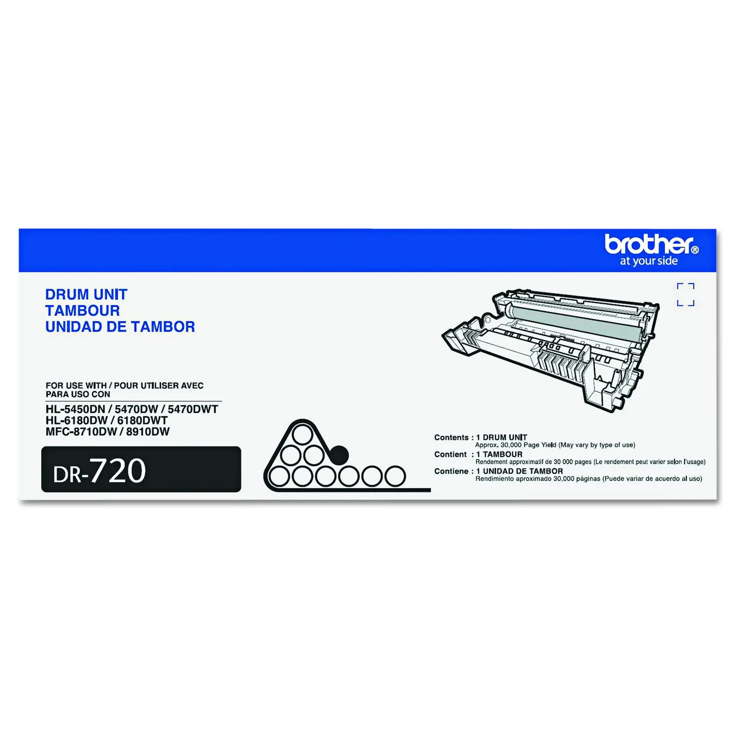 Brother DR720 Drum Unit (Yields Approx. 30,000 Pages)
