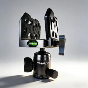 High-Strength Full Aluminum Tripod Metal Clamp, Anodic Oxidation Surface Treatment, Lightweight Tripod Clamp with 360° Camera Ball Mount