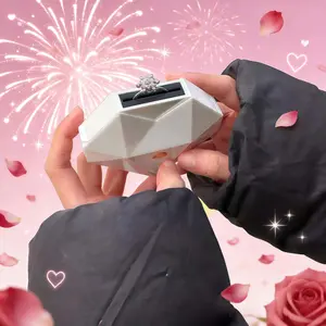 Automatic Pop-up Ring Box with Surprise Effect—Ideal Gift Choice for Valentine’s Day, Proposal Occasions and Friends