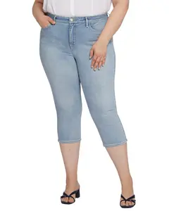NYDJ Plus Slim Straight Crop Charmed Jean