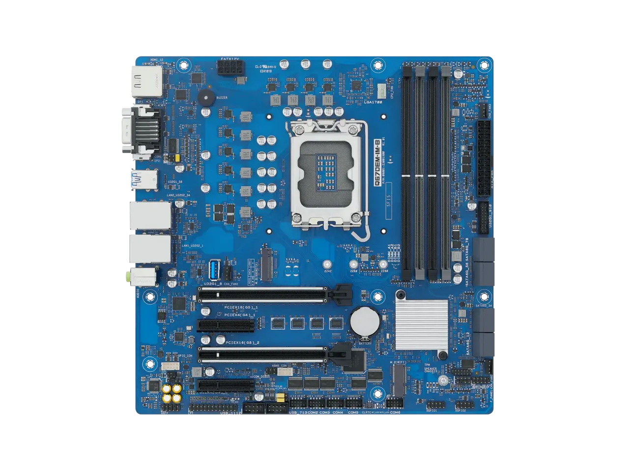 CONTEC GMB-MQ67010 Industrial Motherboard / Micro-ATX / Intel 14th Gen (Raptor Lake-S + Q670E) / 2x PCIe (x16) / 2x PCIe (x4)
