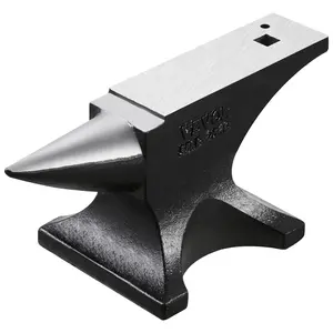 【fathersdaygift】VEVOR Single Horn Anvil,55lbs Cast Steel AnvilHigh Hardness Rugged Round Horn Anvil for Blacksmithswith Large Countertop and Stable BaseMetal Working Tool for Metal BendingShapingTwisting, Hardware, Heavy Duty