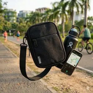 Brixley Crossbody Sling Bag – Travel Purse for Women, 9 Pocket Sling Pack, 5 Multi- Position Wear Fanny Pack for Everyday & Trips