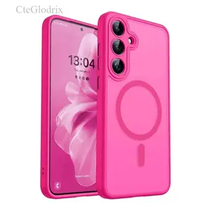 Luxury Matte Translucent Magnetic Wireless Charge Case For Samsung Galaxy A57 A56 A17 A36 A16 A36 A37 5G S26 Ultra S25 S24 Ultra Plus FE S25Plus S24FE S25FE For Magsafe Frosted Semi-Transparent Back Cover