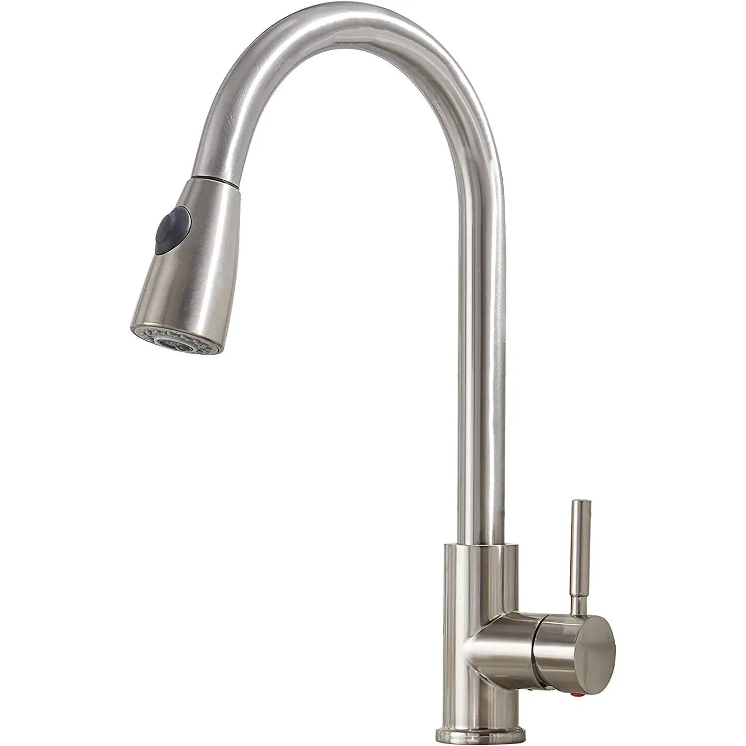 Commercial Kitchen Sink Faucet Pull Out Sprayer Mixer Tap Brushed Nickel&Cover, Faucet For Kitchen Sink, Modern Kitchen Faucet