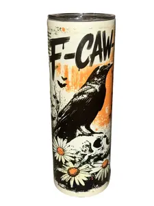 Raven Halloween F-CAW-F - 20oz oz 20 oz. 20oz. - Skinny Straight Sublimation Tumbler - Amy's Tumbler Junkies - Your Favorite Tumbler Shop!