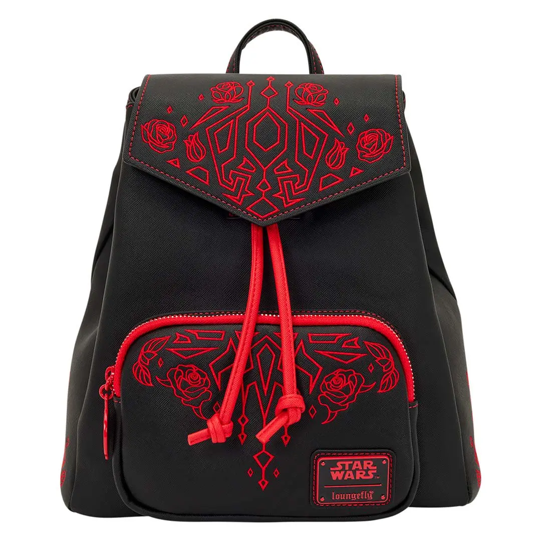 Loungefly Star Wars Darth Maul Drawstring Mini Bag Backpack - Casual, Zipper, Fashion Functional Luggage Backpack, Casual Backpack