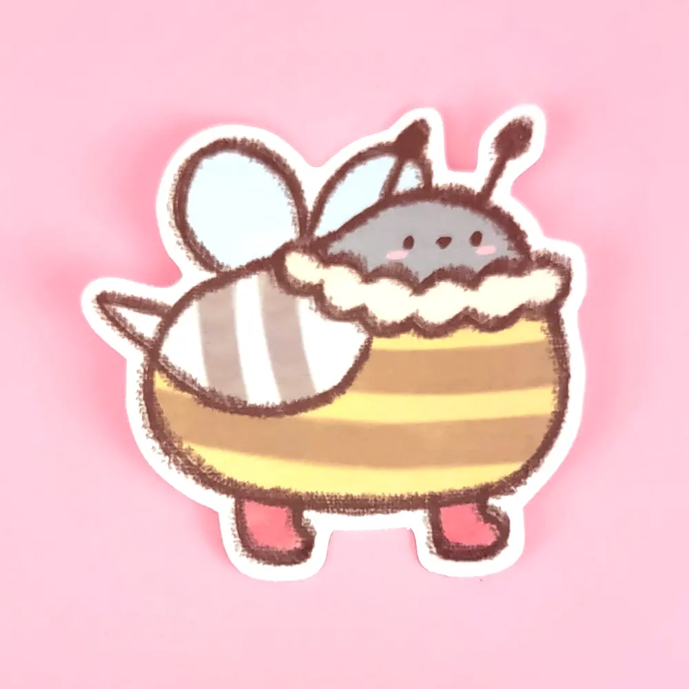 CLEARANCE Vinyl Sticker - Busy Bee Poe