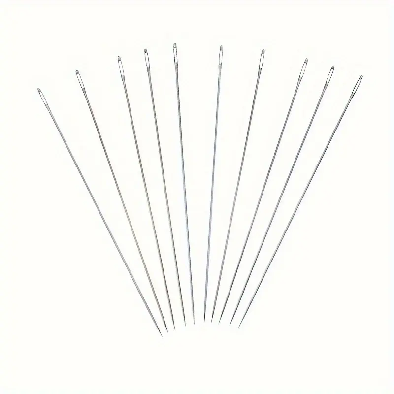 10-Piece Bead Needles Set, Metal Beading Tools for Bracelets and Necklaces, Handmade Jewelry Making Supplies, Essential Craft Materials