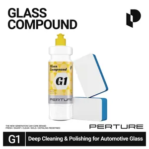 PERTURE G1 Car Glass Compound for Automotive Glass Polish - Removes Water Spots, Road Oils, Windshield Haze, and More