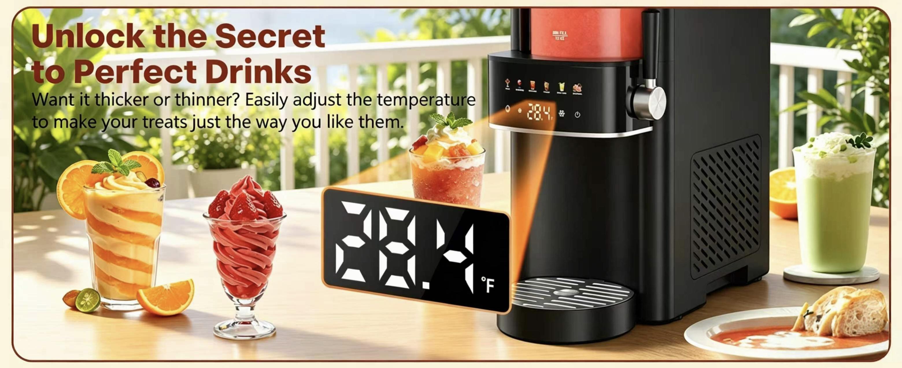 6-in-1 Slushie Machine, Ice Cream Maker and Margarita Machine,No Ice Needed, Self-Freezing with Rapid Chill, 6 Preset Modes and Automatic Cleaning, for Home, Party, Frozen Drinks, Frappe, Smoothie, Summer Must Have,backtoschool, glowup