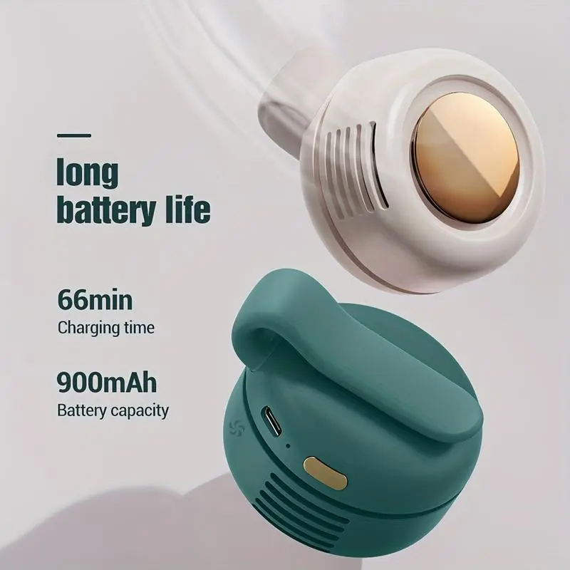 IMOLI Portable Silent Mini Bladeless Electric Fan, Adjustable 3-speed Suspended Waist Fans,Personal Fan,Rotating BodyFan Suitable for Outdoor Travel,Phone Cooling Fanrechargeable personal fan ，Makeup Tools,handheld turbo fan,Perfect Gift