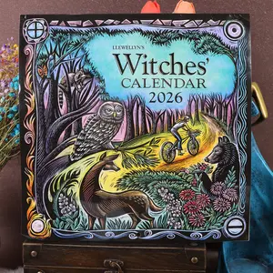 2026 Witches' Calendar & Witchcraft Book - Wheel of the Year Planner with Moon Phases, Astrology Data, Magical Rituals, Planner Notebook