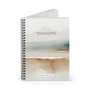 Watercolor Daily Journal, Therapy Journal, Gratitude Journal, Diary, Thoughts, My Thoughts, Prayer Journal, Spiral Notebook