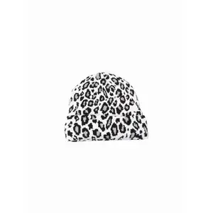 Unisex Leopard Print Stretchy Knit Beanie Hat, Soft Warm Winter Cap with Casual Streetwear Style, Heart Design Wool Western Newsboy & Denim Baseball Elements, Ideal for Fall Cold Weather & Outdoor Travel, Men's Accessories, One Size