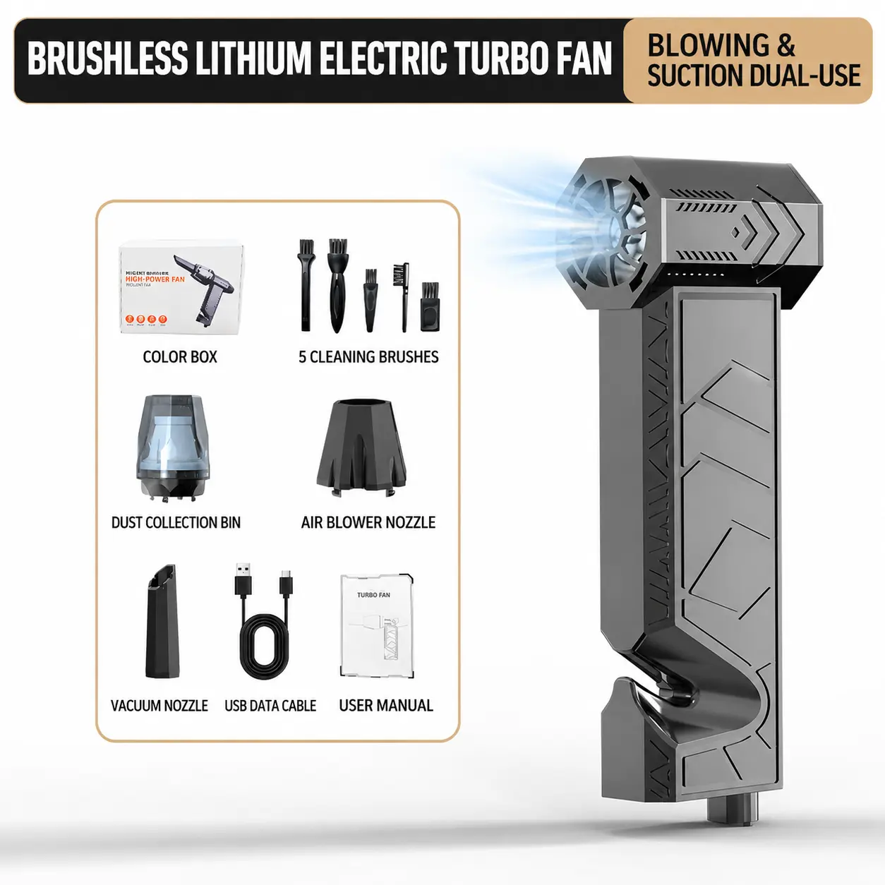 2-in-1 Cordless Air Duster & Vacuum Cleaner, High-Speed 150,000 RPM Handheld Electric Compressed Air Blower for Car, Keyboard, and Home Cleaning,sohochic