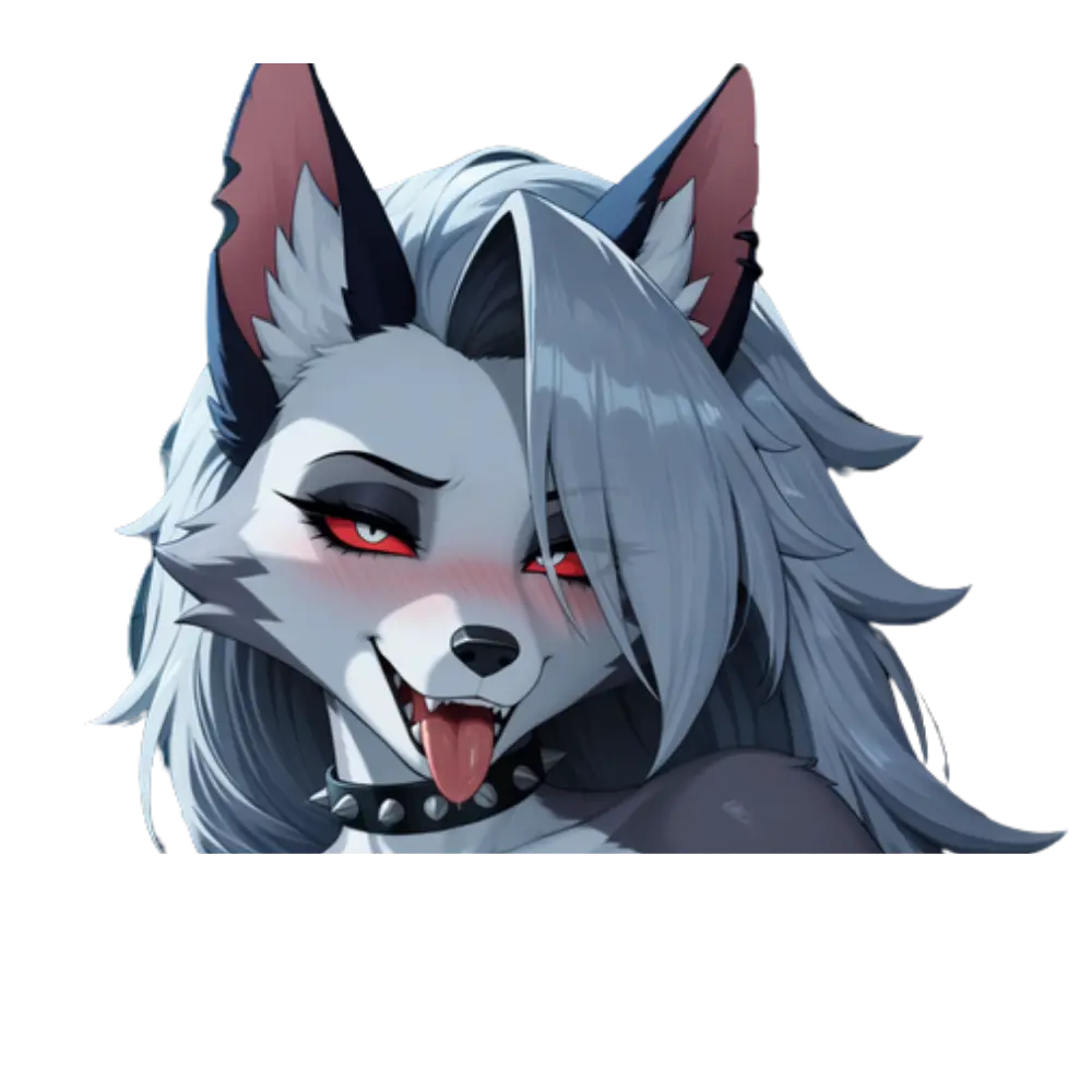 Street Style Wolf Girl Vinyl Sticker, Edgy Cartoon Character Art Decal, Dark Fantasy Inspired Design, Glossy Finish, Laptop Car Water Bottle Decor