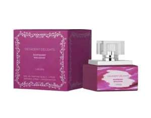 Lattafa Decadent Delights Raspberry Macaron EDP Perfume 1.7oz / 50ml - Parisian Patisserie Fragrance with Raspberry, Rose, Jasmine, Vanilla & Musks Long Lasting Intense
