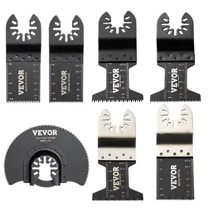 VEVOR 50 PCS Quick-Release HCS Cutting Blades Kit for Oscillating Multitools, Compatible with Dewalt, Dremel, Fein, Worx, Ideal for Wood, Plastic, Metal