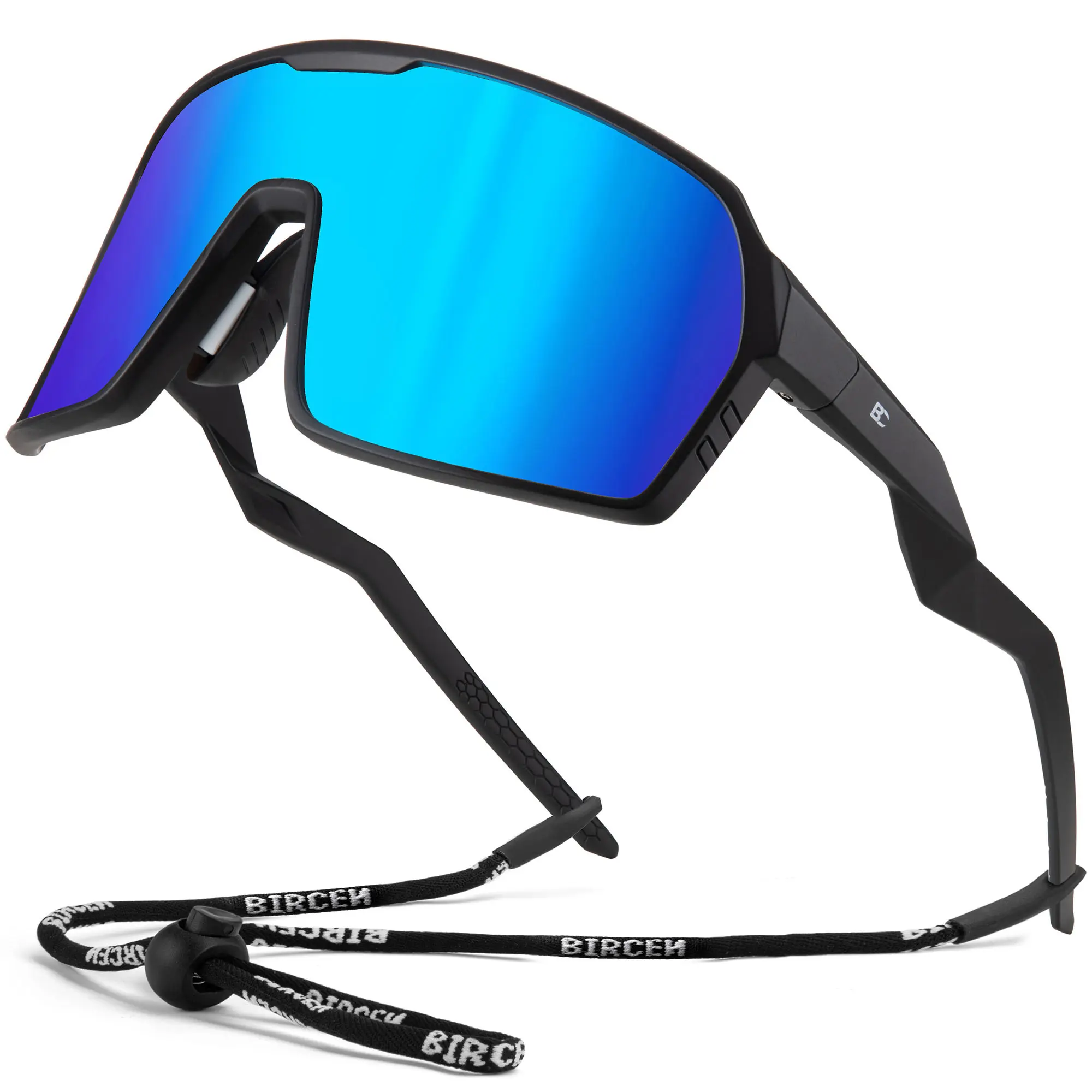 Sports Baseball Sunglasses for Men - Women Polarized UV400 Protection Cycling Glasses for Running Golf Softball Bike Lightweight BC3097