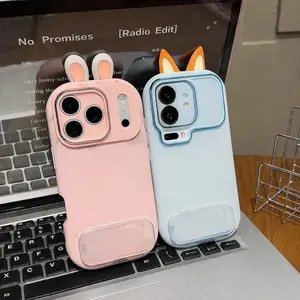 Zoo Topia Judith Nick smile Phone Case for iPhone17 16 15 14 13 12 11 Pro Max TPU Soft Shell Shockproof Adorable Design Protection with Fox Ears