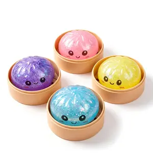KIDGENIUS Real Dumpling Squishy Slow Rising Bao Bun Squeeze Toy Stress Relief Sensory Fidget for ADHD Kids Adults