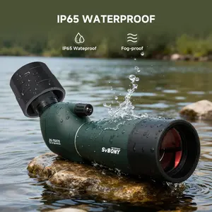 Topoptical 25-75x70 Angled Monocular Telescope Bird Watching, HD Zoom Eyepiece, Waterproof Fogproof, Includes Tripod and Storage Bag