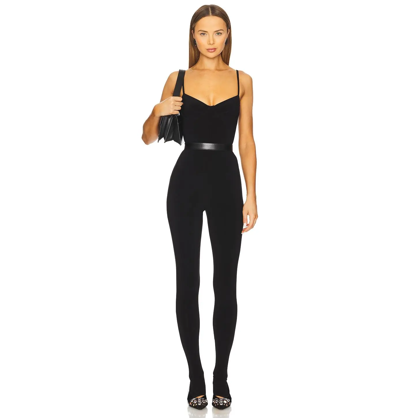 Norma Kamali Underwire Catsuit in Black