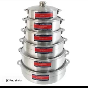 12 pcs Cooking Pot Set - Durable Stainless Steel Kitchen Essential for Cooking & Serving