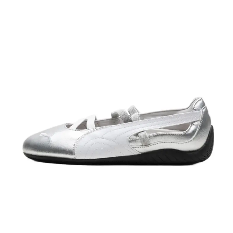 Puma Speedcat Ballet Metallic Silver Women's Trending Daily Casual Lifestyle Sports Footwear, Walking Sneaker Shoes, Trending Girl Shoes, Fashion Casual Sneakers, Sneakers