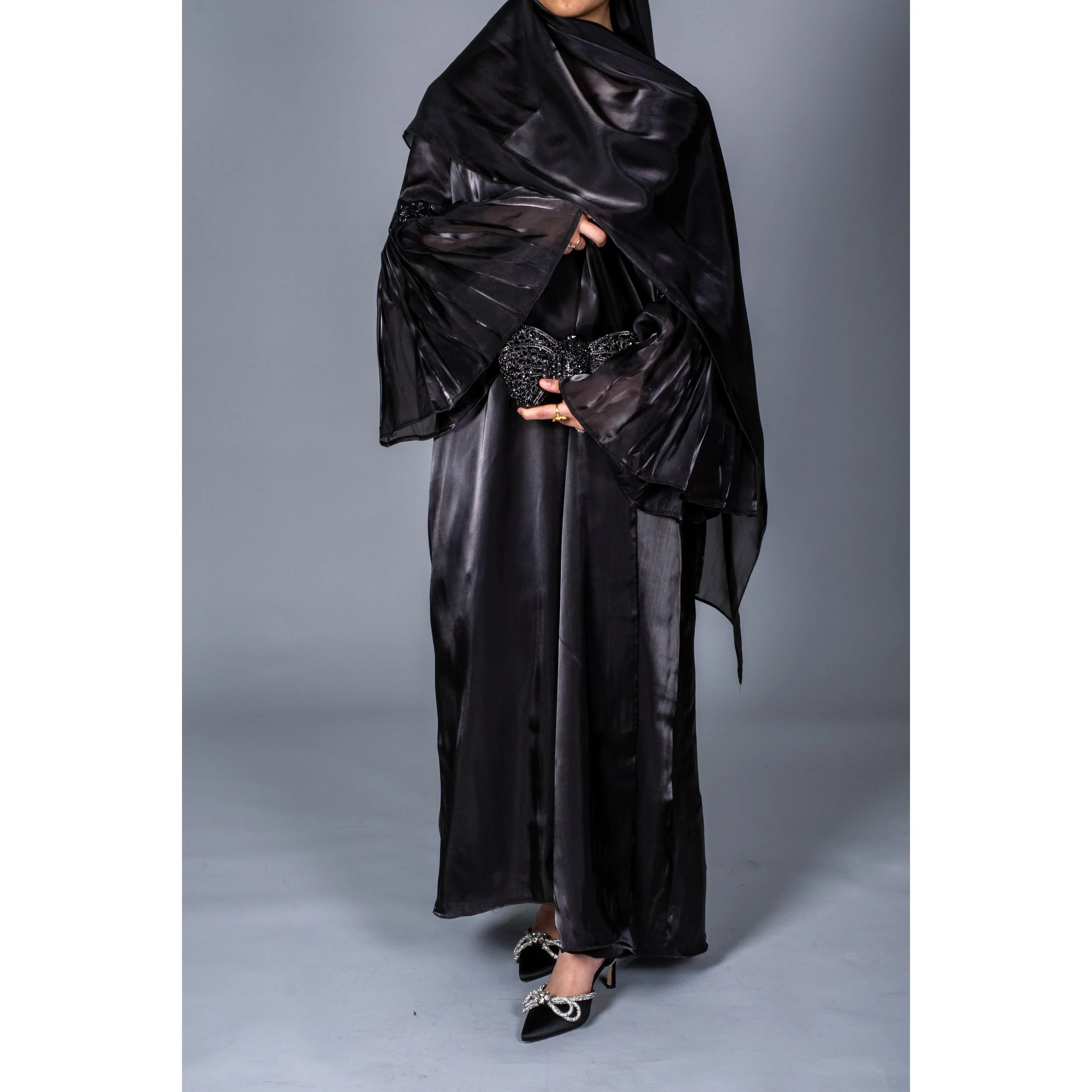 LAYLA - Black Organza Abaya
