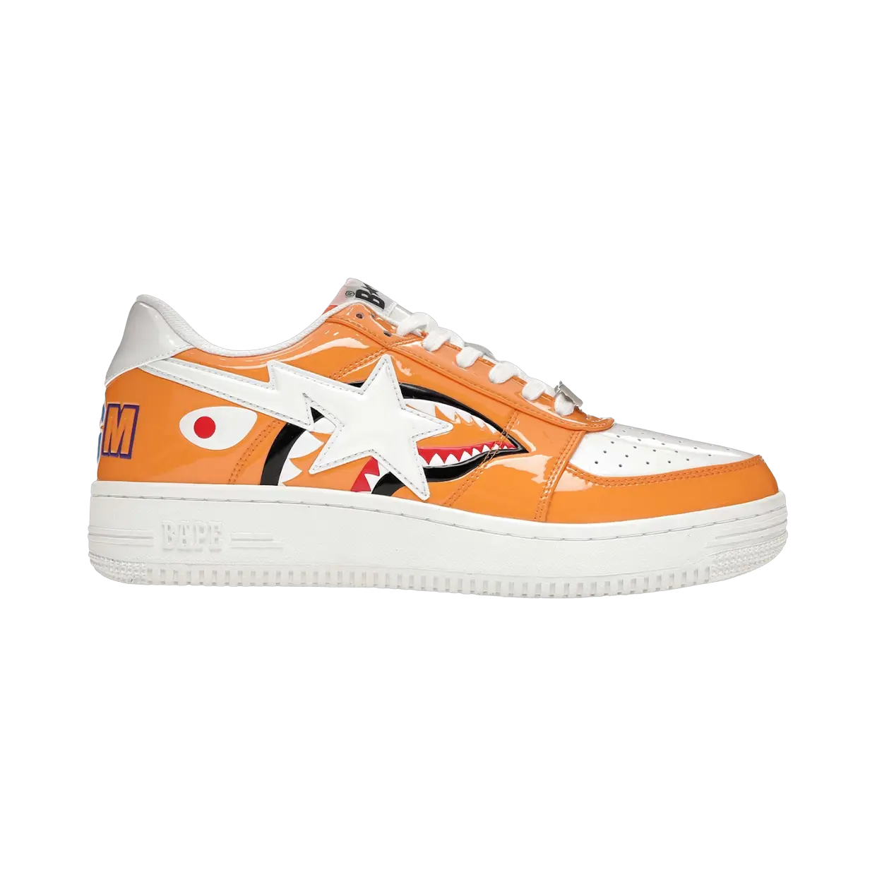 BAPE BAPESTA LOW 'COLOR BLOCK SHARK ORANGE'