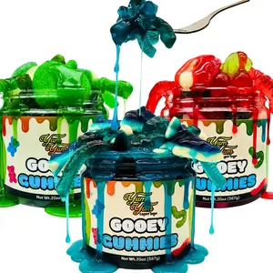 Yum Yum Gooey Gummies Blue Raspberry Wild Cherry Green Apple Sour Ooze Chewy Fruity Punch Snack