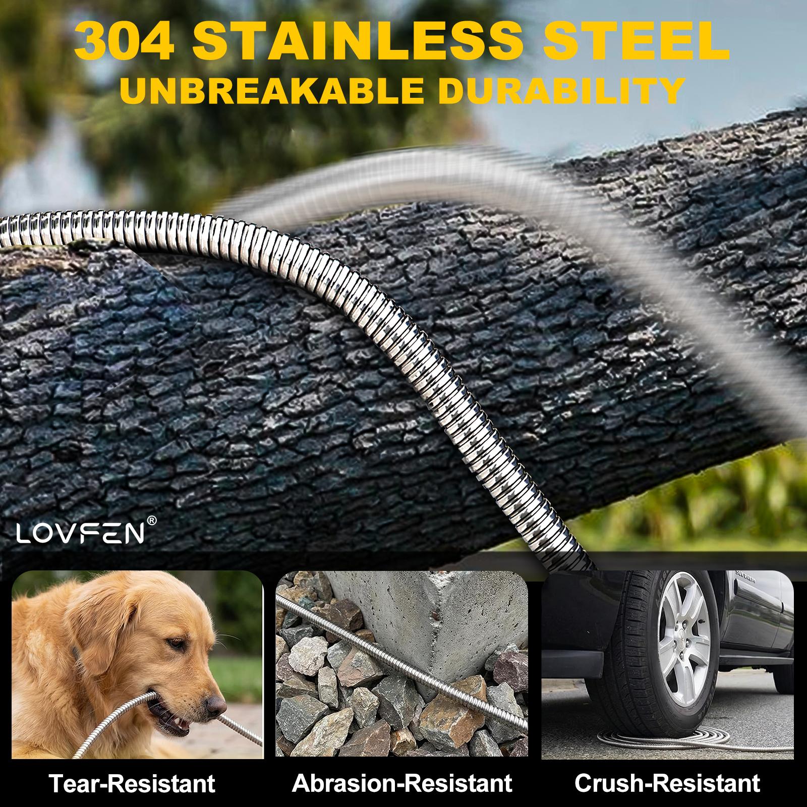 75FT Hose With 10 Function Nozzle, No-Kink, Tough & Flexible, Sturdy and Lightweight, Rust Proof for Yard, Outdoor, RV