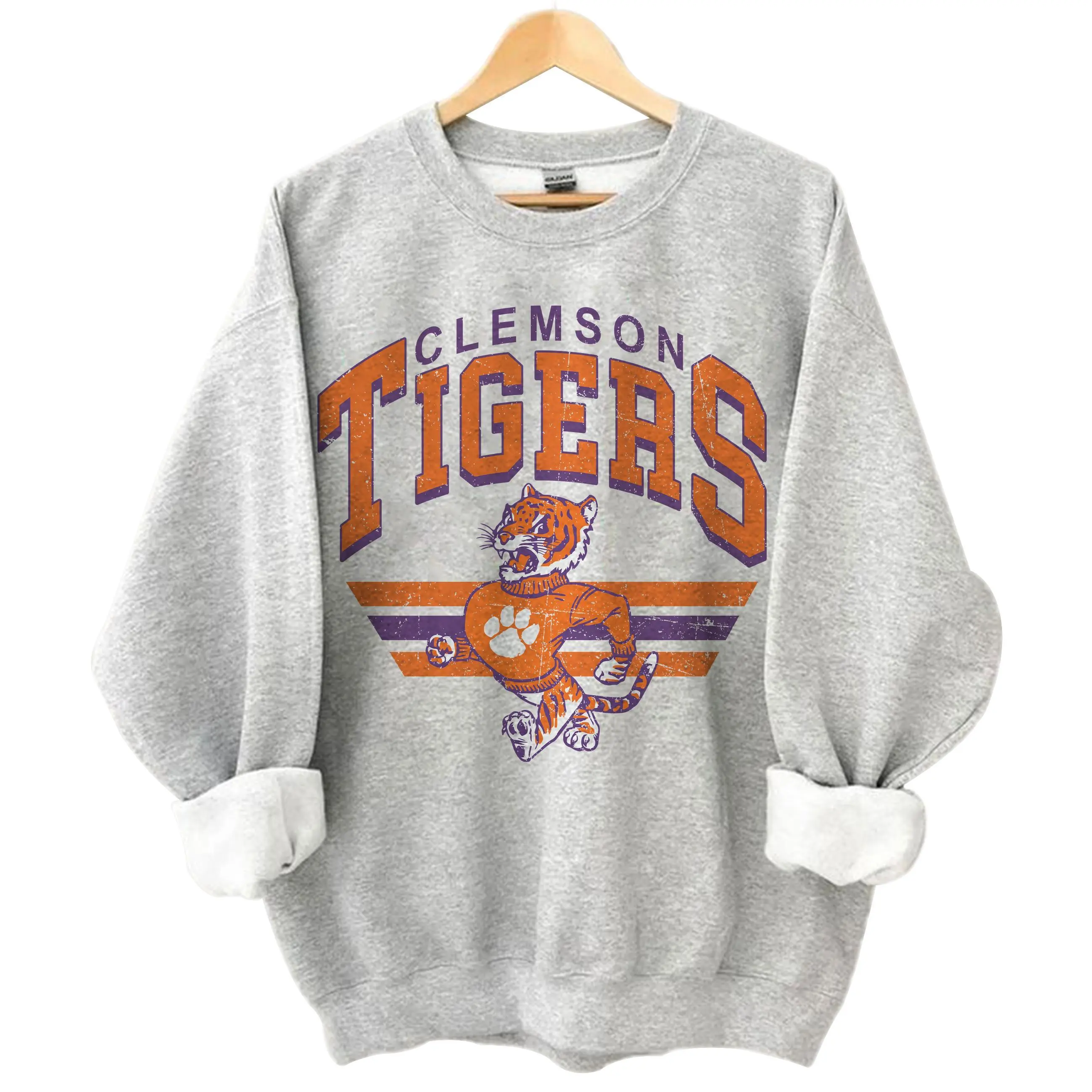 Clemson Tigers Vintage Football Sweatshirt, Clemson University Vintage Sweatshirt, Unisex Vintage Sweatshirt , Classic Sport Sweatshirt, Gifts For Football Fan Sport, Man, Sweatshirt, Cotton