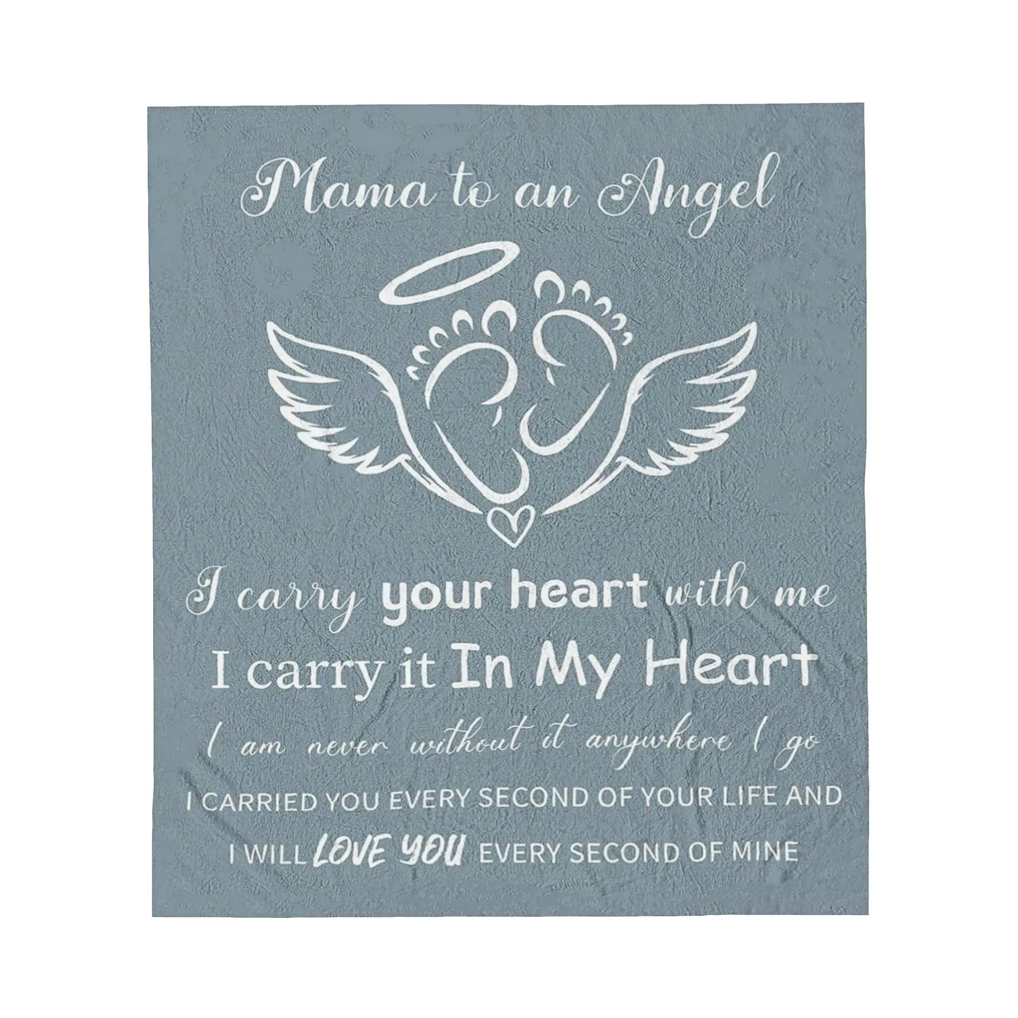 Miscarriage Memorial Gifts for Parents & Moms - Angel  Throw Blanket