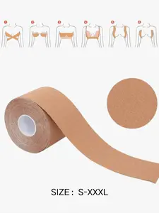 1 roll, Adhesive bra inserts, anti expansion and gathering chest elastic fabric muscle patch, invisible lifting and breast lifting patch, nipple cover breathable breast lifting strap, suitable for A-E cup large breasts!