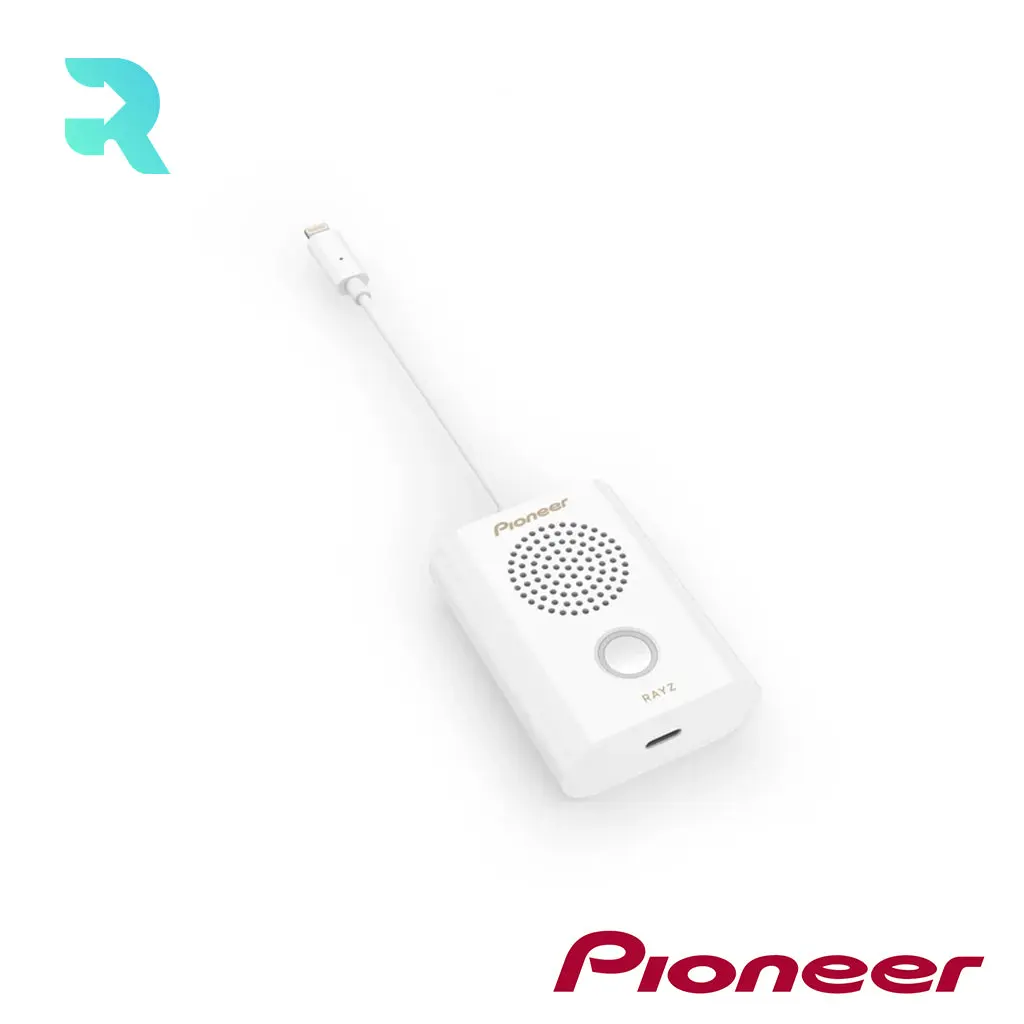 Refurbished Pioneer Rayz Rally Pro Lightning Speaker - White, Portable, Compact Device with Reliable Connection & High-Quality Audio, Like-New Condition (SP-01-WB-LG)