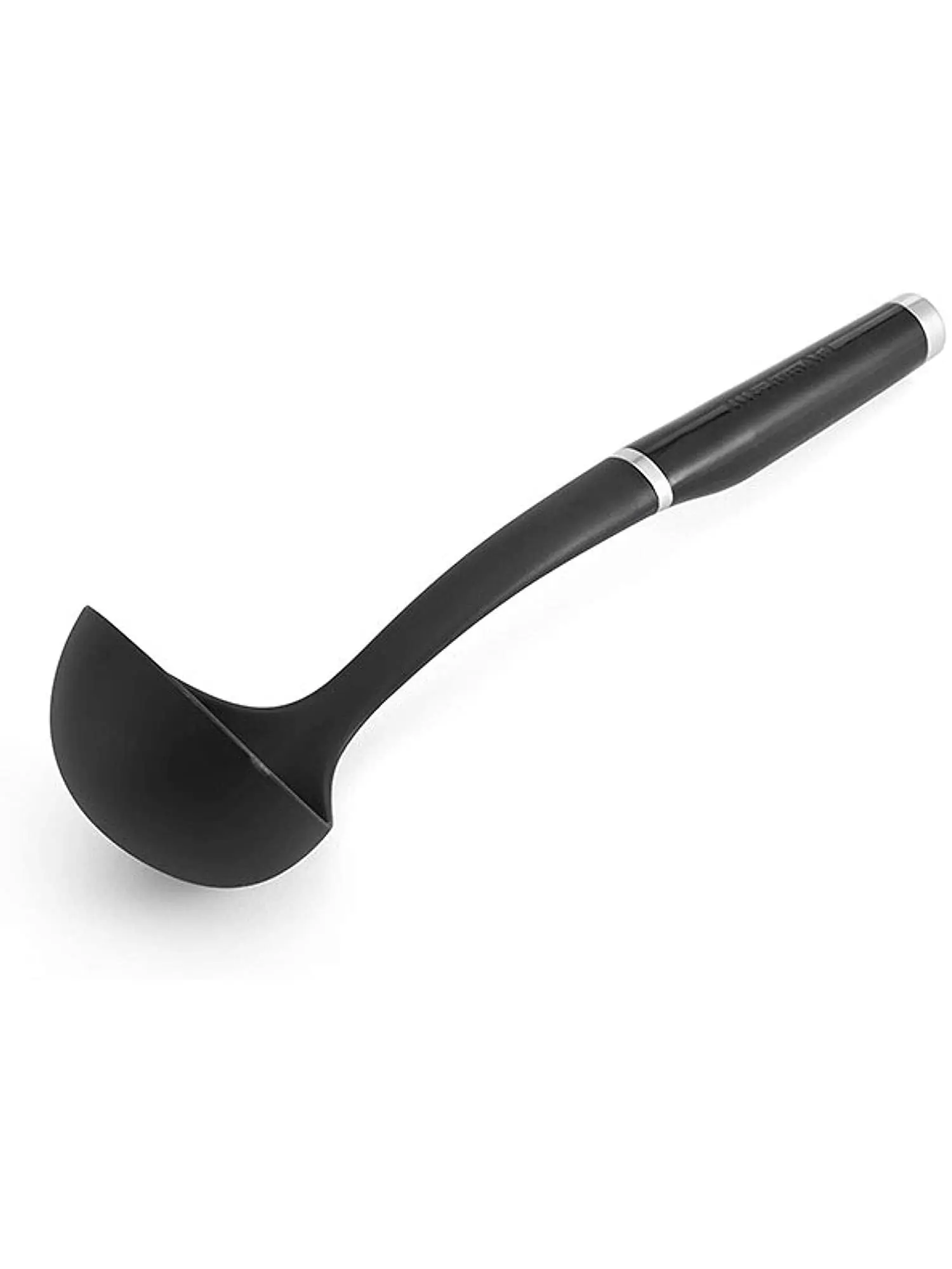 KitchenAid Black ABS Plastic Soup Ladle - Heat-Resistant Kitchen Utensil, Dishwasher-Safe, with 450°F Max Temp for Cooking, Serving